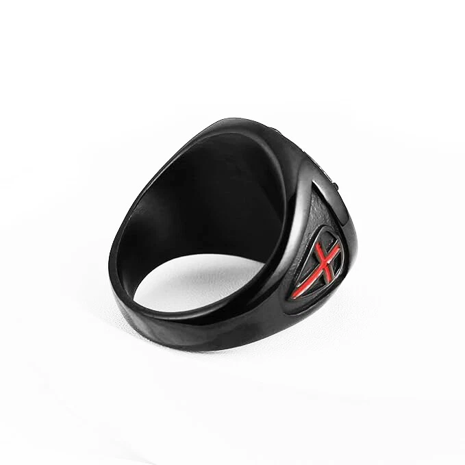 Knights Templar Put On The Whole Armor of God Ring Stainless Steel Blk Size 7-13 - Image 4 of 4