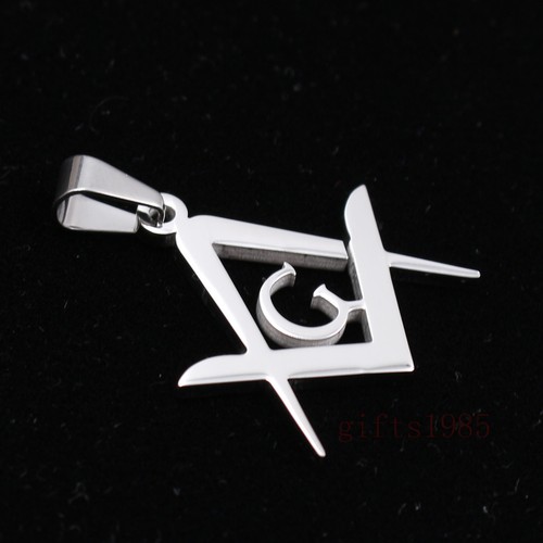 Masonic Fraternal order charm Accepted Masons Stainless steel box chain pendant - Picture 7 of 8