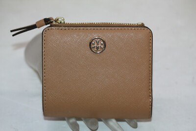 Tory Burch Robinson Mini Wallet Leather Bifold Cardamom Brown - Main Image
