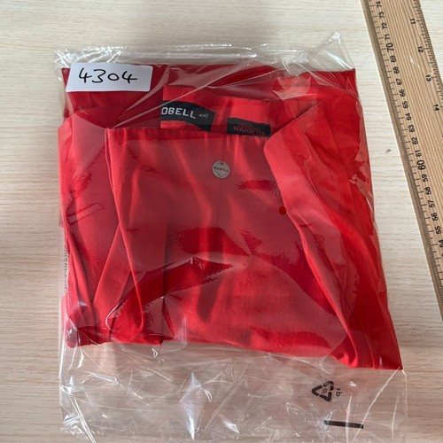 Robell Trousers Womens Size UK W28 L21 Bright Red Cotton Modell Marie 07 Cropped - Picture 13 of 13