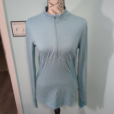 Spyder Base Layer Womens blue small Quarter Zip Top High Performance Soft Dry