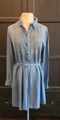 blue denim dress plus size Plus Size Denim Mini Dress