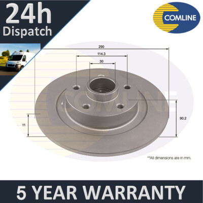 Fits Renault Espace 2015- 1.6 dCi Comline Rear Brake Disc 432027306R