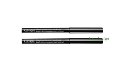 CLINIQUE High Impact Custom Black Kajal Eyeliner x 2 MINIs in ''BLACKENED BLACK''