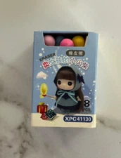 TIZO MATCHBOX WOODEN MATCHES MULTICOLORED ERASERS JAPANESE VINTAGE COLLECTIBLE