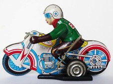 Ancienne moto SFTF pilote n°26 jouet de collection en tôle lithographiée ms702 