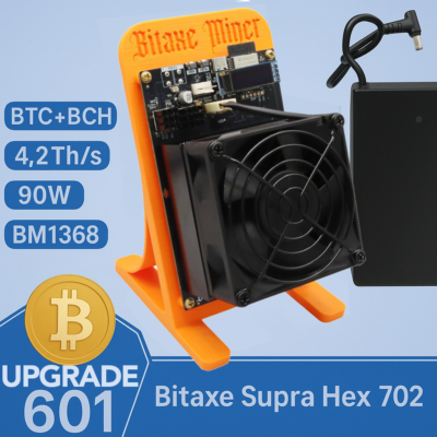 Bitaxe Supra Hex 702 Upgrade Gamma 601 4.2Th/s 2.4g WiFi 90W