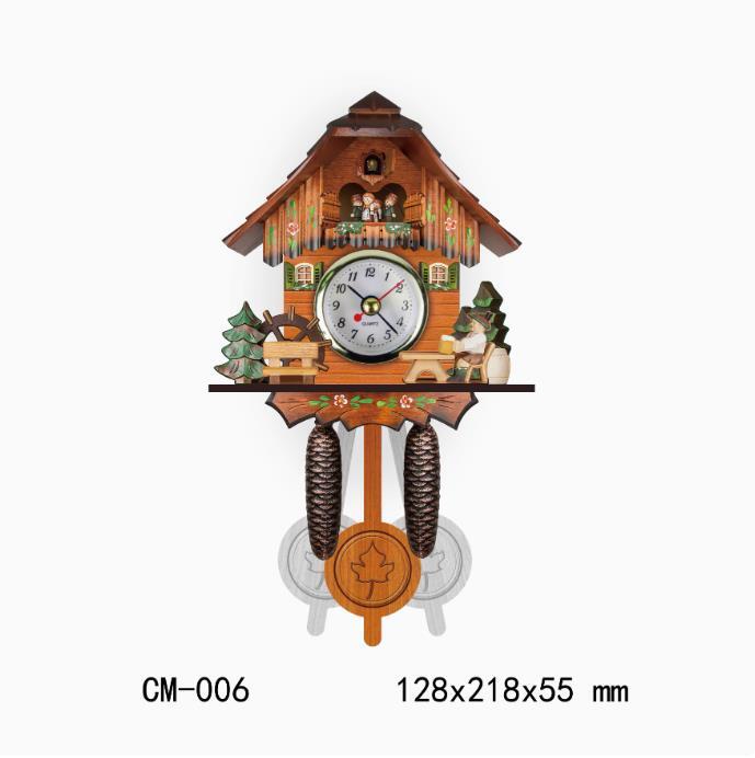 Cuckoo Wall Clock Vintage Antique Wooden Hanging Clock Home Living Room Decor