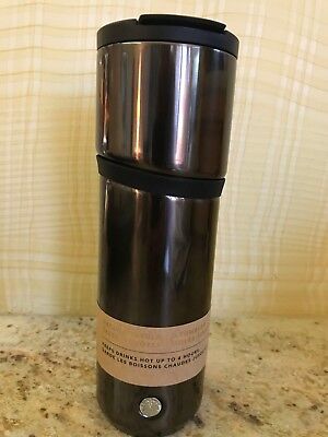 New Starbucks Gloss Black FlipTop Stainless Steel Vacuum-Insulated Tumbler  16oz. | eBay
