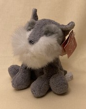 Russ Luv Pets Scuffy Schnauzer Gray Puppy Dog Mini Stuffed Beanbag Plush 5  Tag