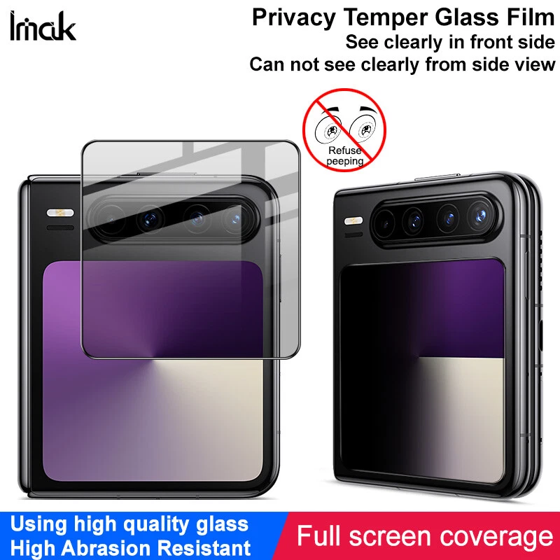 Protector de pantalla de vidrio templado sin mirar para Huawei Pura X, imak Privacy Foto 3 de 4