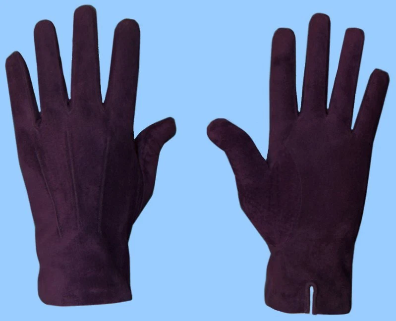 NEW MENS size 9 - Large GENUINE PURPLE SUEDE LEATHER GLOVES with CASHMERE LINING