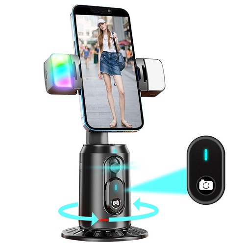 360° Auto Face Tracking Gimbal AI Smart Selfie Stick Streaming Phone Holder Dock - Picture 2 of 16