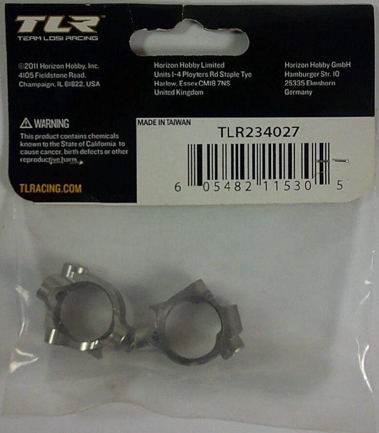 Team Losi Racing TLR234027 Castor Block Set, 20 degrees, Aluminum: 22-4 - New - Image 2 of 2