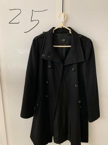 Oasis Black Trench Coat in Size XS | eBay