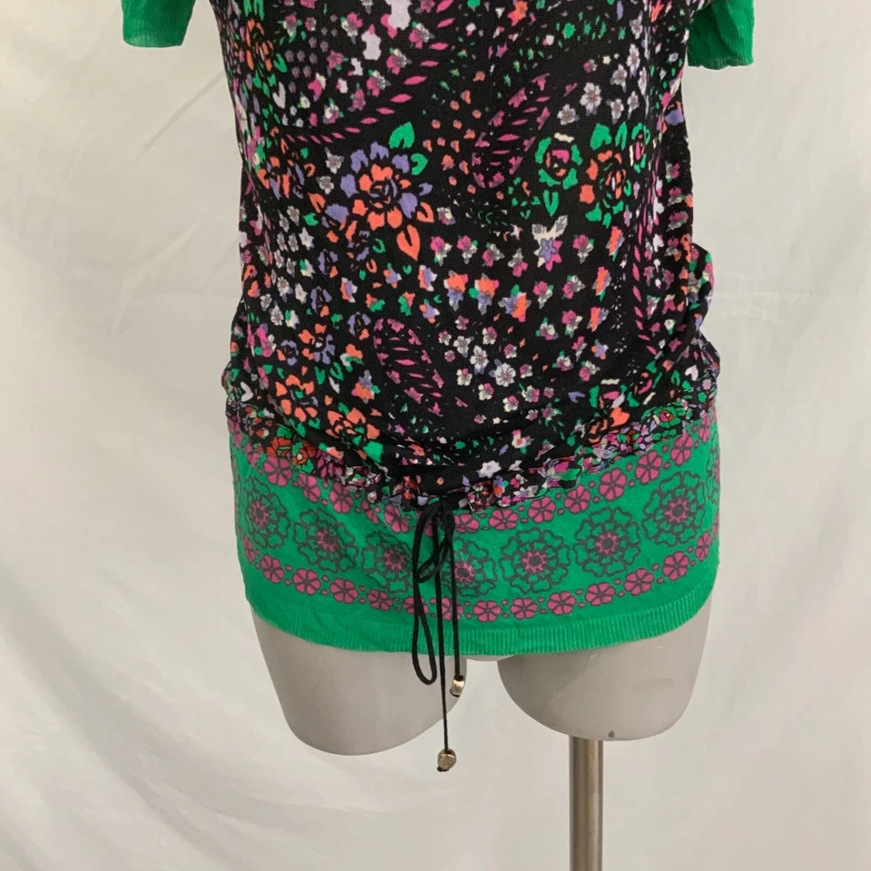 TÚNICA BLUMARINA TOP-MANGAS CORTAS-TALLA S o M-100% ALGODÓN-TEJIDO-HECHO EN ITALIA Foto 3 de 4