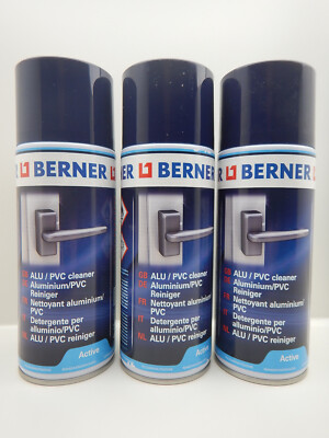 3x Berner Aktivschaum  Schaum Aluminium PVC Reiniger Stahl Chrom Emaille 400ml