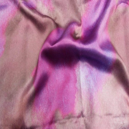 AQUARIUM - Solid Digital Print Satin Fabric - Cotton Hand - 58 Inch. in Width, | - Picture 2 of 12