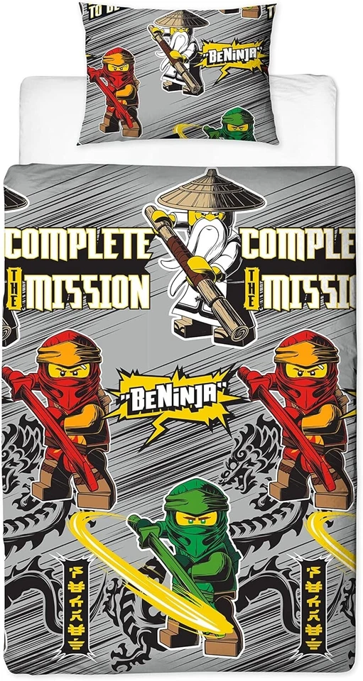 LEGO Ninjago Juego de Funda Edredón Edredón Individual Oficial Niños Niñas Mercancía Foto 3 de 4