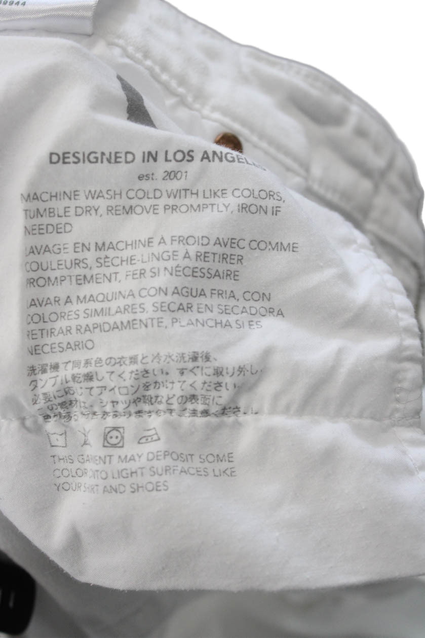 AG Adriano Goldschmied Women White Cropped High Rise Jeans Size 28 thumbnail 6