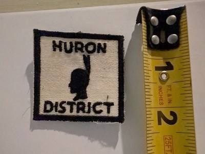 Vintage Boy Scout Patch Huron District Ontario Canada Square Trade Patch