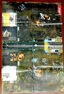 MARVEL  DC HEROCLIX - THE JUNKYARD OUTDOOR MAP & BLANK 2006 WIZKIDS 36 X 24