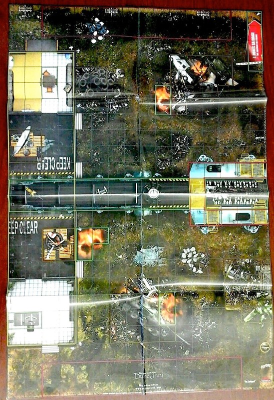MARVEL  DC HEROCLIX - THE JUNKYARD OUTDOOR MAP & BLANK 2006 WIZKIDS 36 X 24