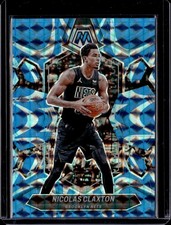2023-24 Panini Mosaic #179 Nicolas Claxton Reactive Blue