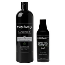 Brazilian Keratin Hair Treatment Straightening Nanobeauty Diamond 1 Litre Sham
