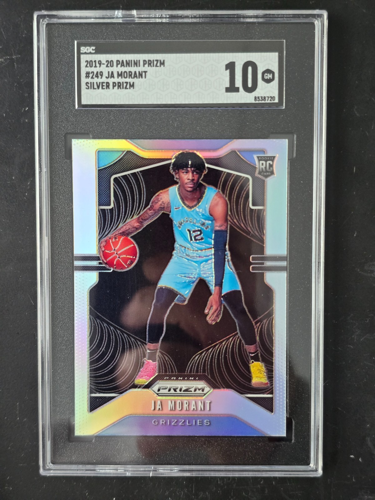 🔥 2019 PANINI PRIZM JA MORANT #249 SILVER PRIZM ROOKIE RC GEM MINT SGC 10 🔥