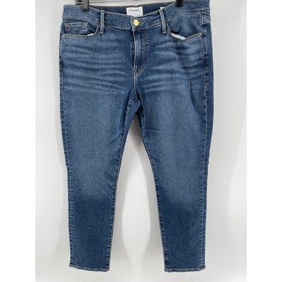 Frame Jeans Womens 32 Blue Medium Wash Stretch Denim Skinny OPLQJ456