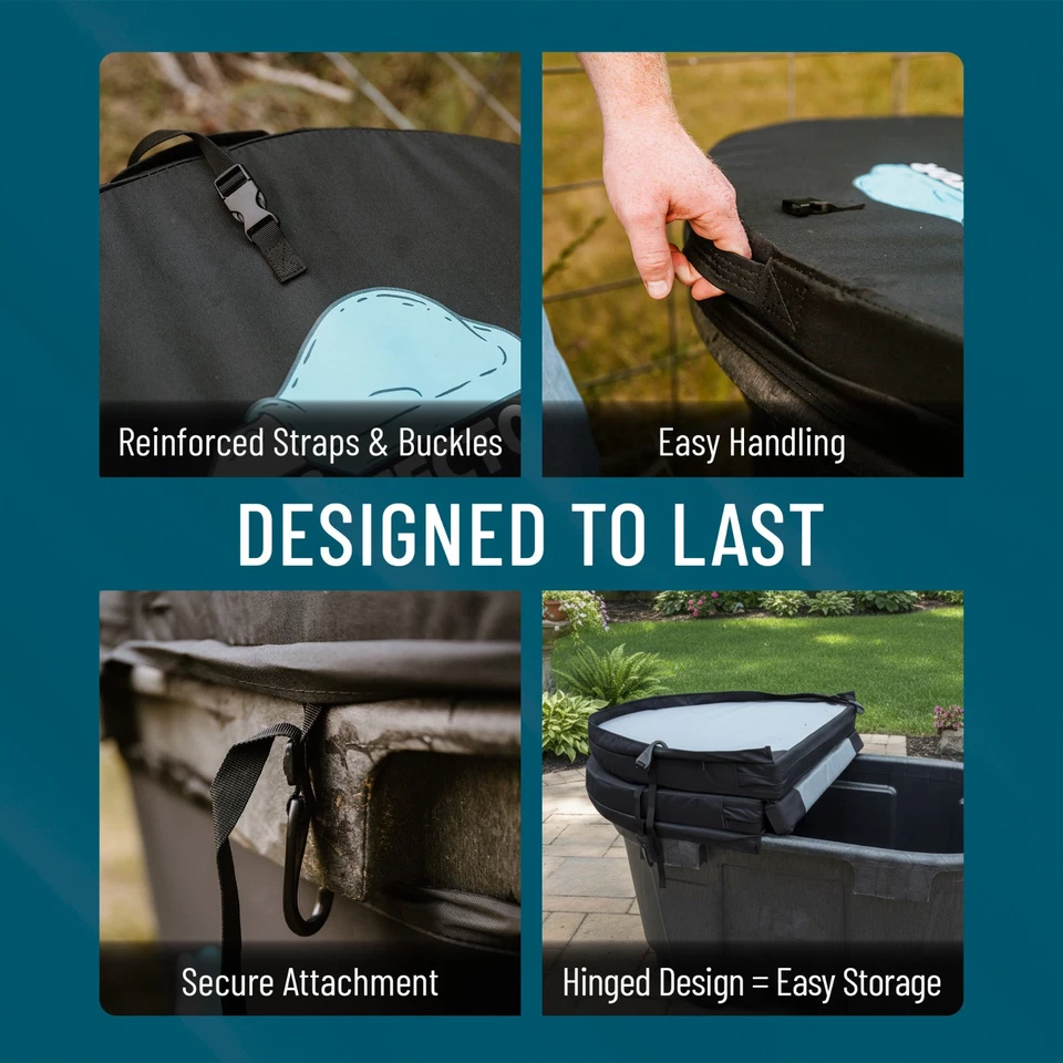 Cubierta de tanque de almacenamiento duro aislada 150 Gailon cubierta de bañera de hidromasaje terapia de agua helada Foto 4 de 4