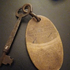 motel key from Menger motel in san antonio TX 