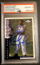 1998 Score Randy Moss RC GEM MT 10 PSA/DNA Certified Auto Grade HOF NFL WR#235🔥