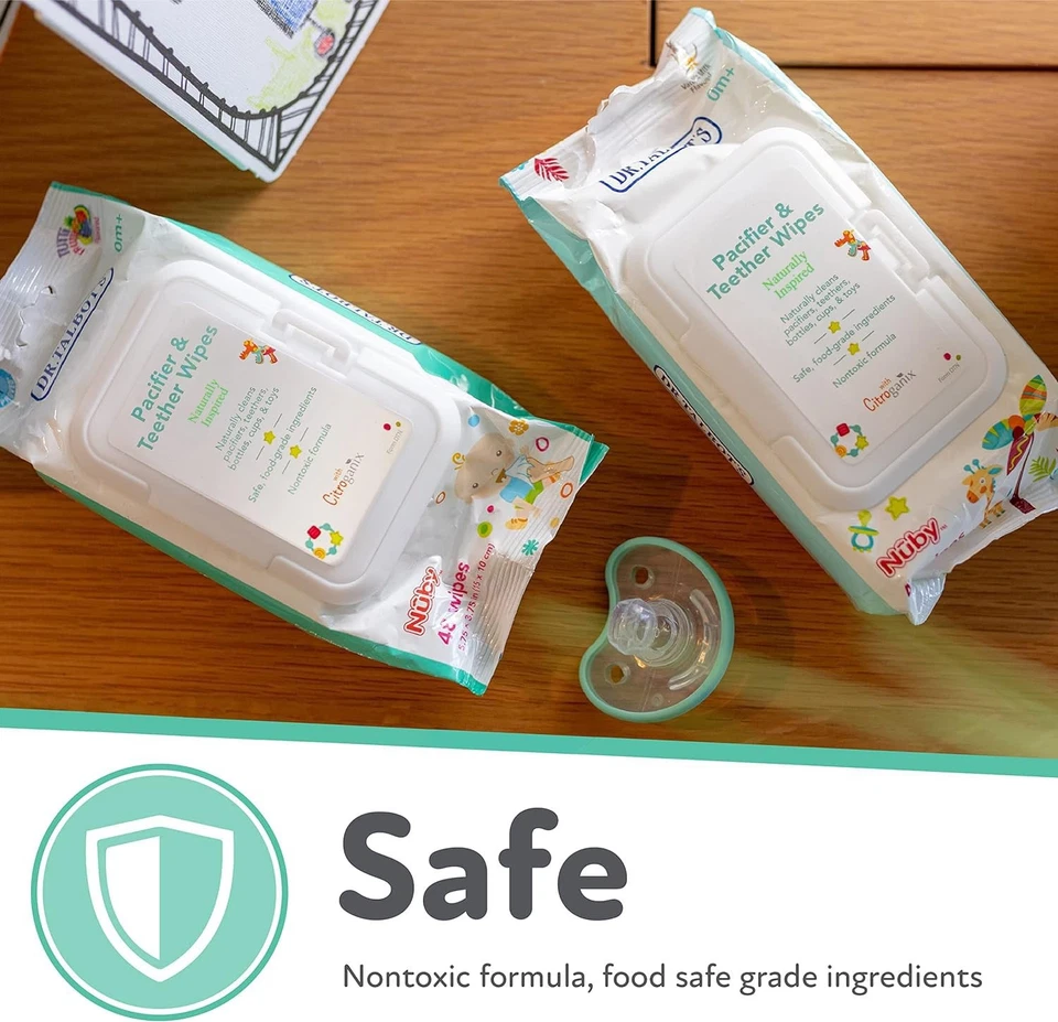 Pacifier and Teether Wipes Naturally Inspired with Citroganix, Vanilla Milk, ... - Image 3 of 4