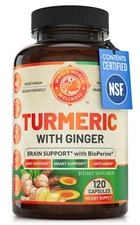 Organic Turmeric Curcumin with Ginger & Black Pepper, 2 Month Supply. Support...