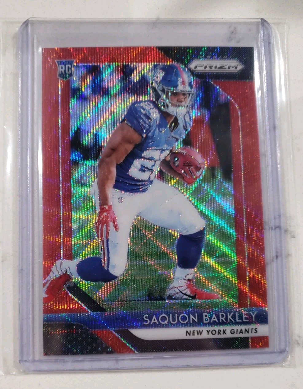 2018 Panini Prizm Saquon Barkley RED WAVE Prizm RC /149 GIANTS EAGLES