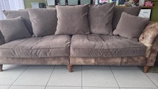 Chesterfield Leather And Material 4 Seater Grand Sofa Reversible Cushions