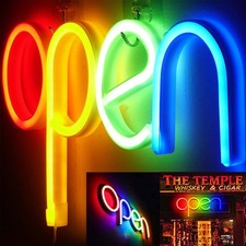 LED Schild Display Leuchtreklame Werbung Sign Neon GEÖFFNET Bar Open Reklame NEU