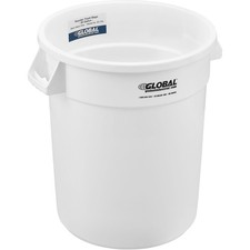 20 Gallon Plastic Trash Container Garbage Can - White