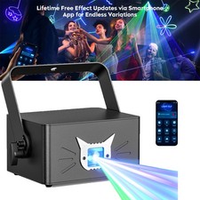 RGB 3D Animation DJ Laser Light Project Custom Logo Graphics Text APP DMX512