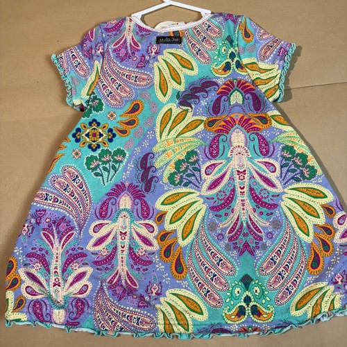 Matilda Jane Paisley Print Tunic Ruffle Hem Short Sleeve Size 4 - Picture 3 of 3