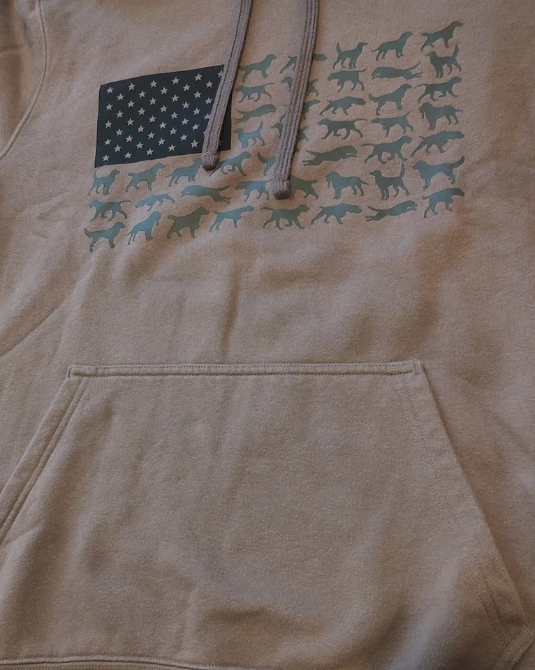 Columbia hoodie Mens M Brown PHG graphic  Hunting Outdoors Logo Dog Flag - Image 2 of 4