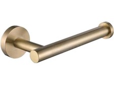 Wall Mounted Single Arm Toilet Paper Holder in Stainless Steel Golden New