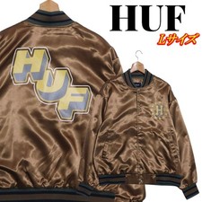 HUF Galactic Stack Baseball Jacket Sukajan L Gold Colorway Shiny Finish