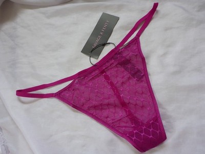 L, Savage x Fenty Show n Tell G-String, lila Mesh, Nylon/Elasthan, NEU