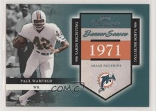 2002 Playoff Prestige Banner Season 1229/1971 Paul Warfield #BS-31 HOF 02v3