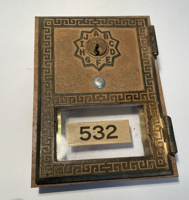 Brass Post Office Locking Door  #532 No Key