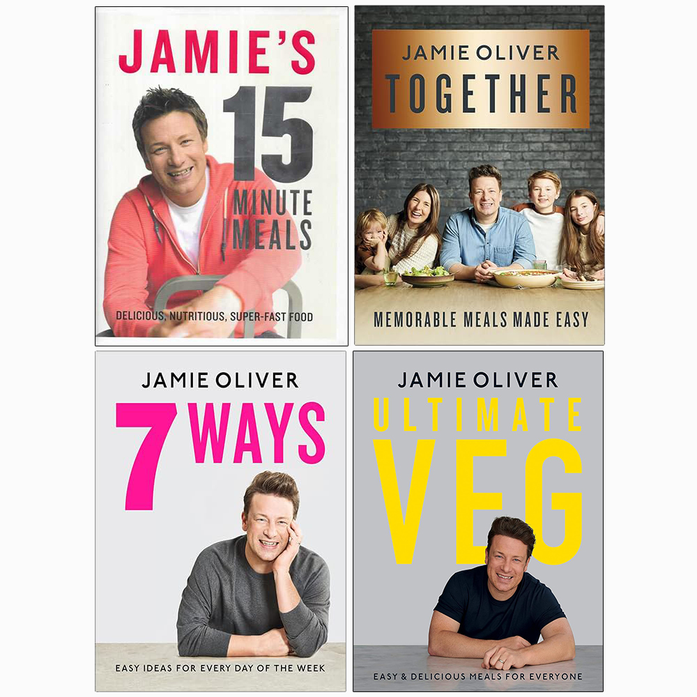 Jamie Oliver Collection 4 Books Set Jamie's 15-Minute Meals, Together Memorable