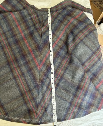 Vintage Wolle kariert Kreis Wickelrock grau Hintergrund groß - Liebling! - Bild 10 von 10